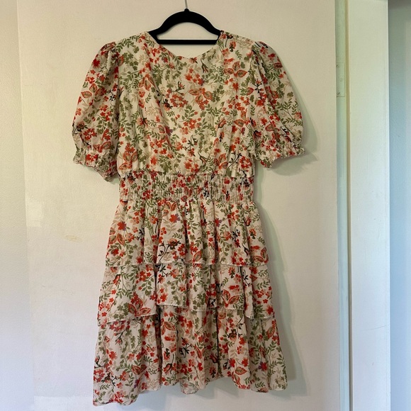V&L Flowery Tiered Dress - Picture 6 of 10